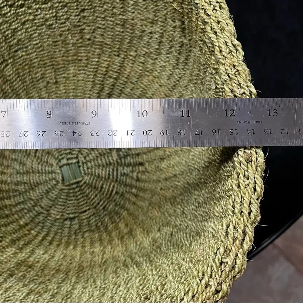 NEW Pottery Barn Seagrass Raffia Flower Planter Basket Limited Edition LG NWOT
